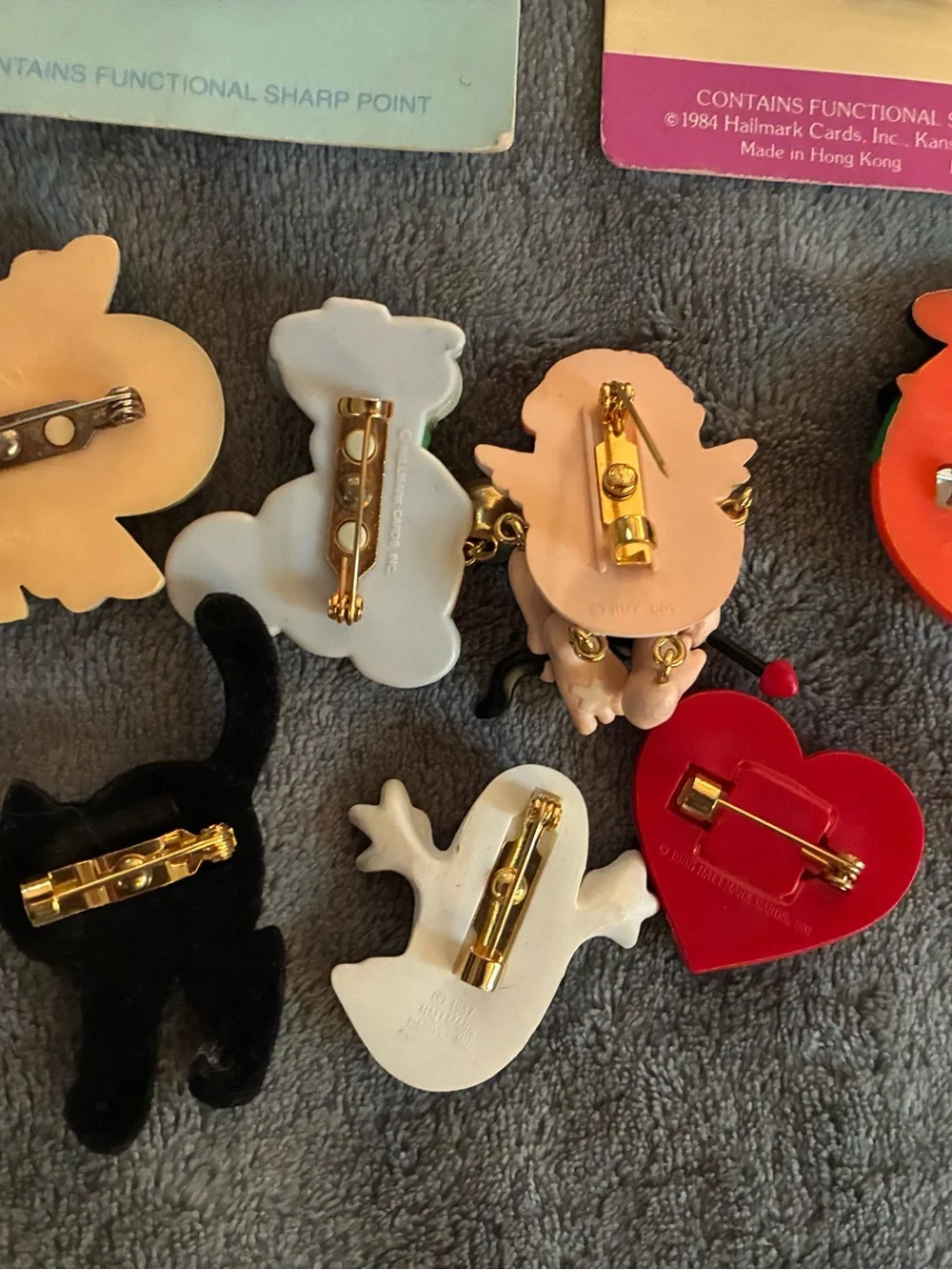 Lot of 10 Vintage Hallmark Holiday Lapel Pin & 1 Russ pin